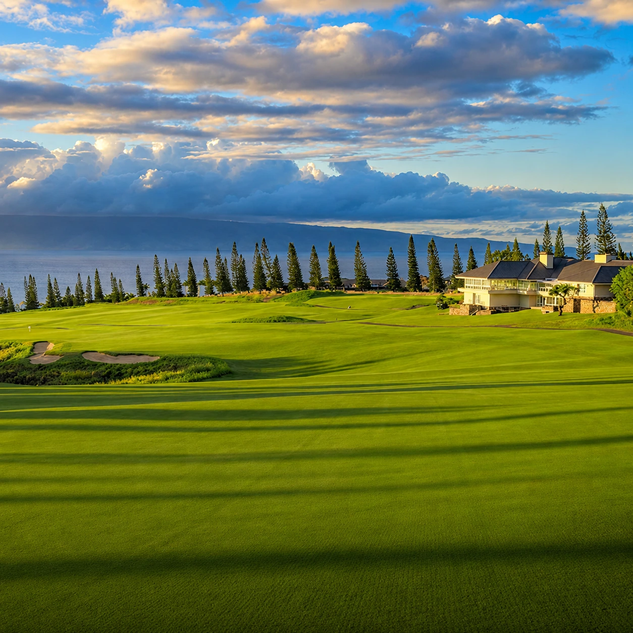 Resort golf course overlooking the ocean