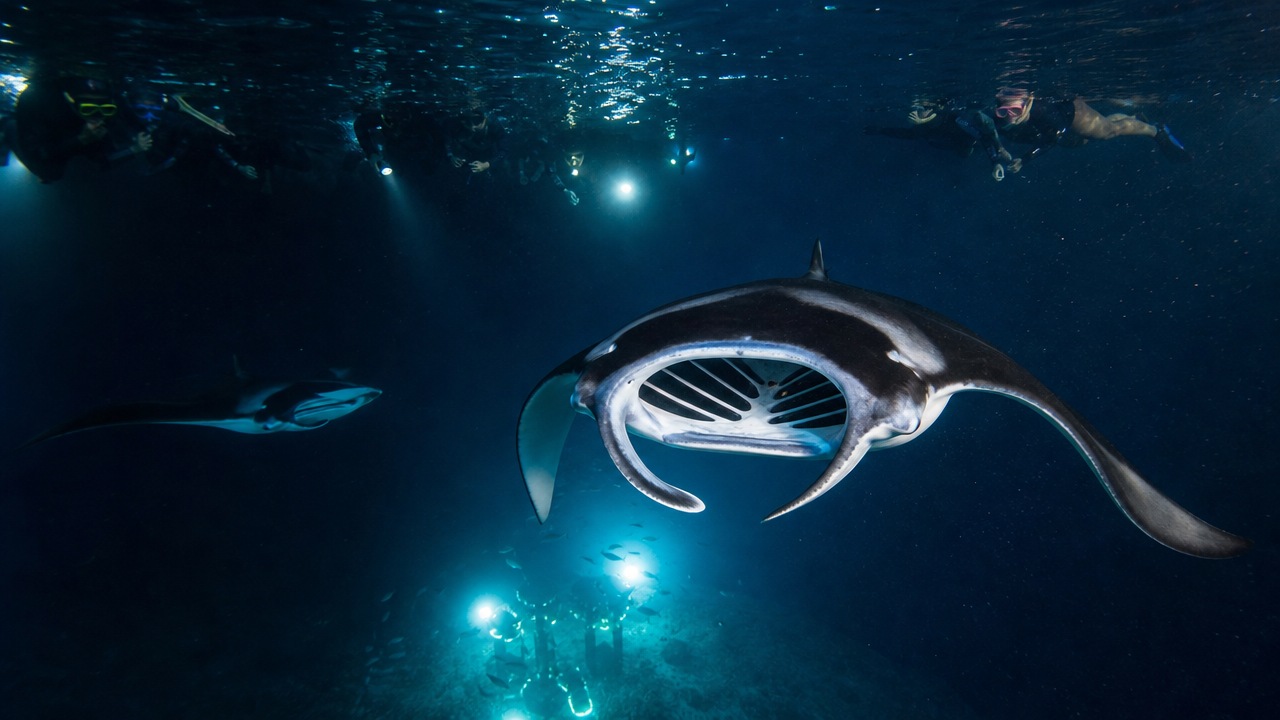 PARKLINQ team · Manta ray night snorkeling
